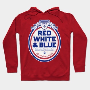 Red White & Blue Lager Retro Defunct Beer Hoodie